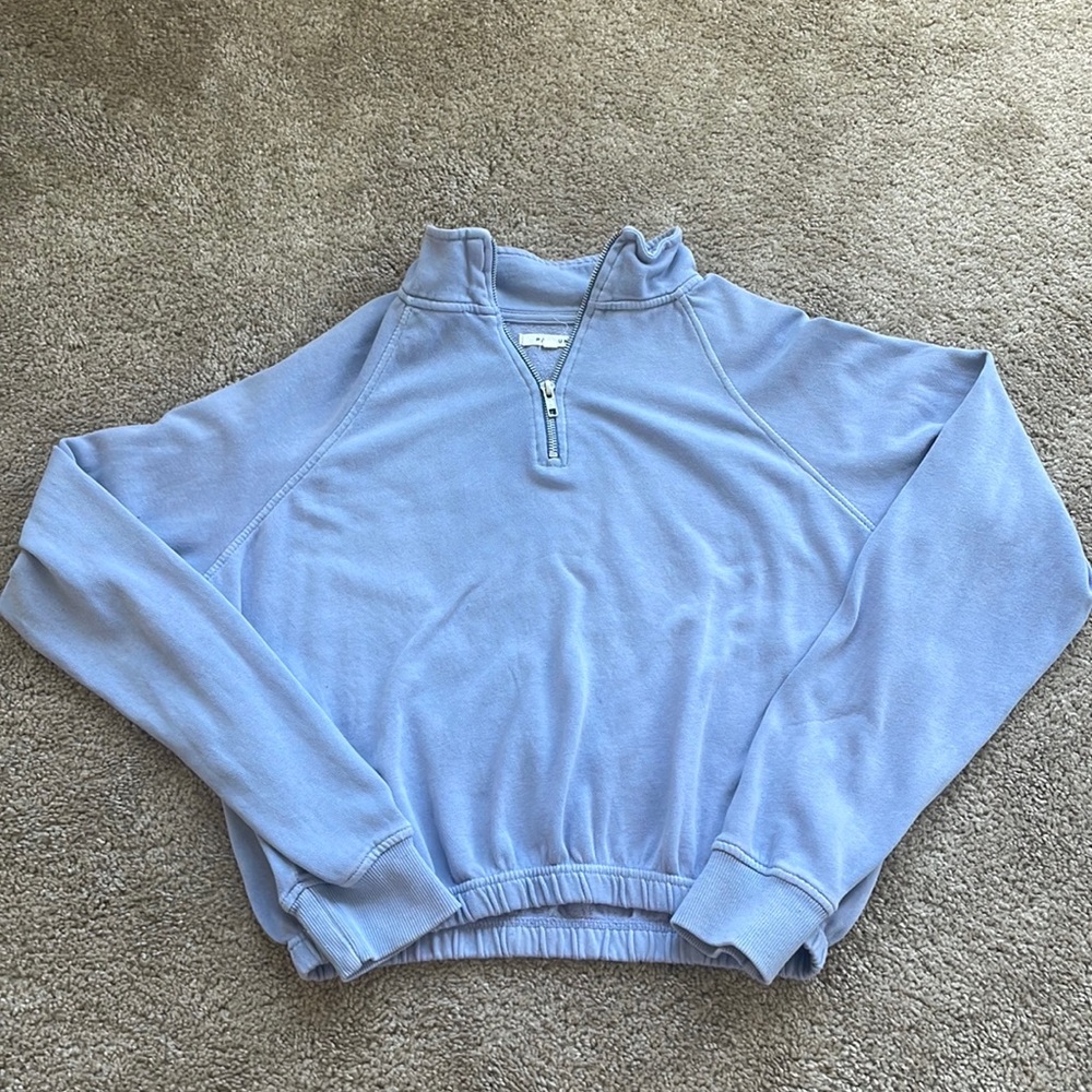 Purple Pacsun cropped quarter zip